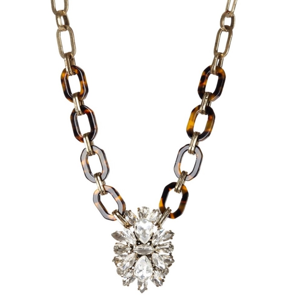 Moon cluster tortoise shell necklace